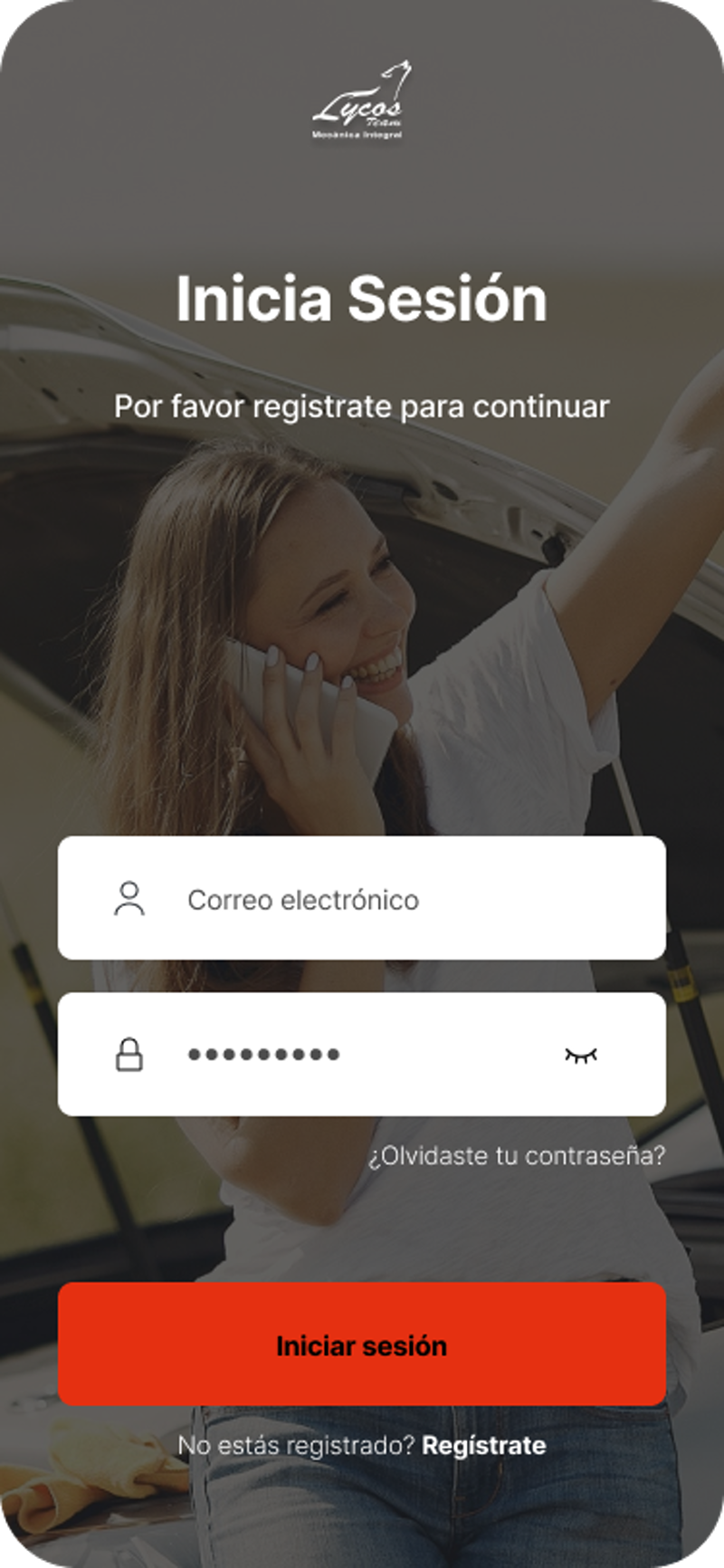 Grúas · inicio de sesión